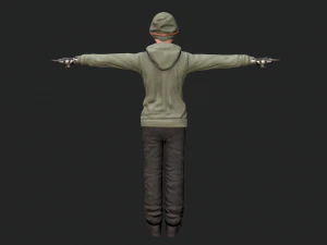 cool boy rigged character 3D Model
