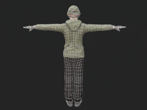 cool boy rigged character 3D Model