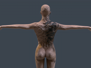 female zombie 02 Modèle 3D