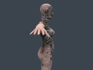 female zombie 02 Modèle 3D