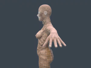 female zombie 02 3D Model