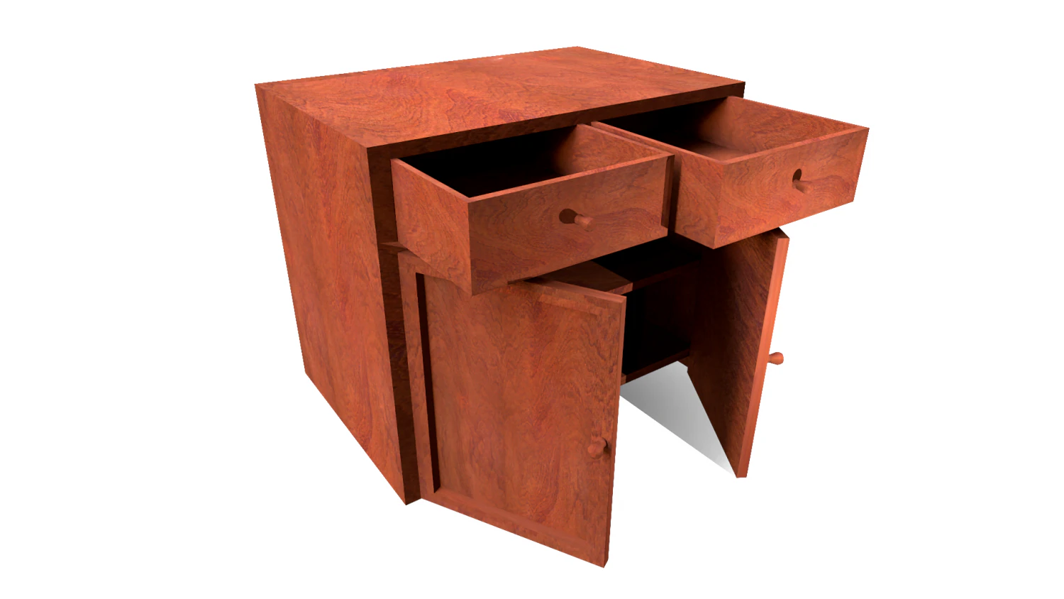 Nightstand 3D Model .c4d .max .obj .3ds .fbx .stl .blend 