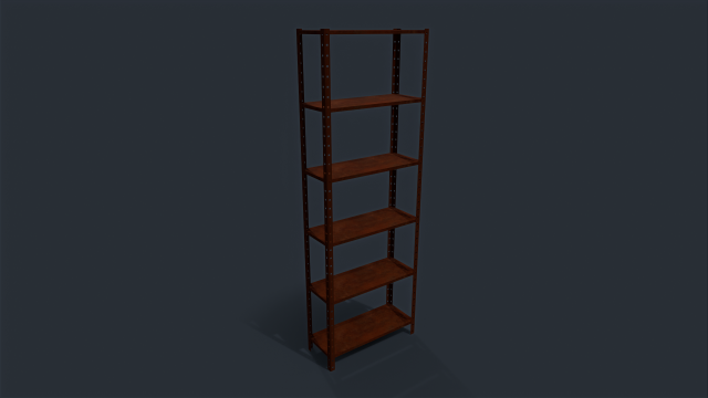 Metal Shelve 3D Model .c4d .max .obj .3ds .fbx .stl .blend 