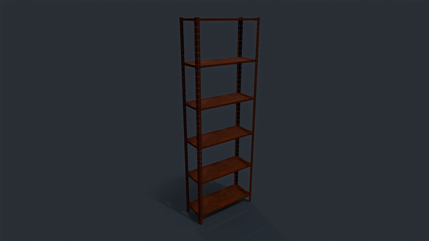 Metal Shelve 3D Model .c4d .max .obj .3ds .fbx .stl .blend 