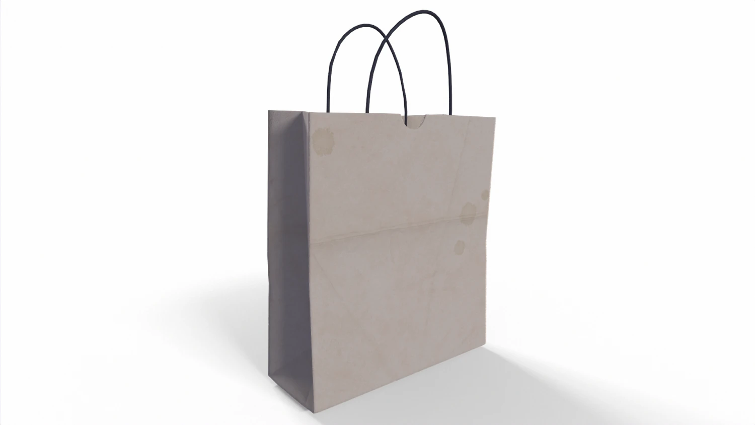 Paper Bag 3D Model .c4d .max .obj .3ds .fbx .stl .blend 