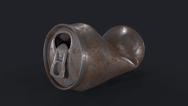 Tincan Crushed Model 3D .c4d .max .obj .3ds .fbx .stl .blend 