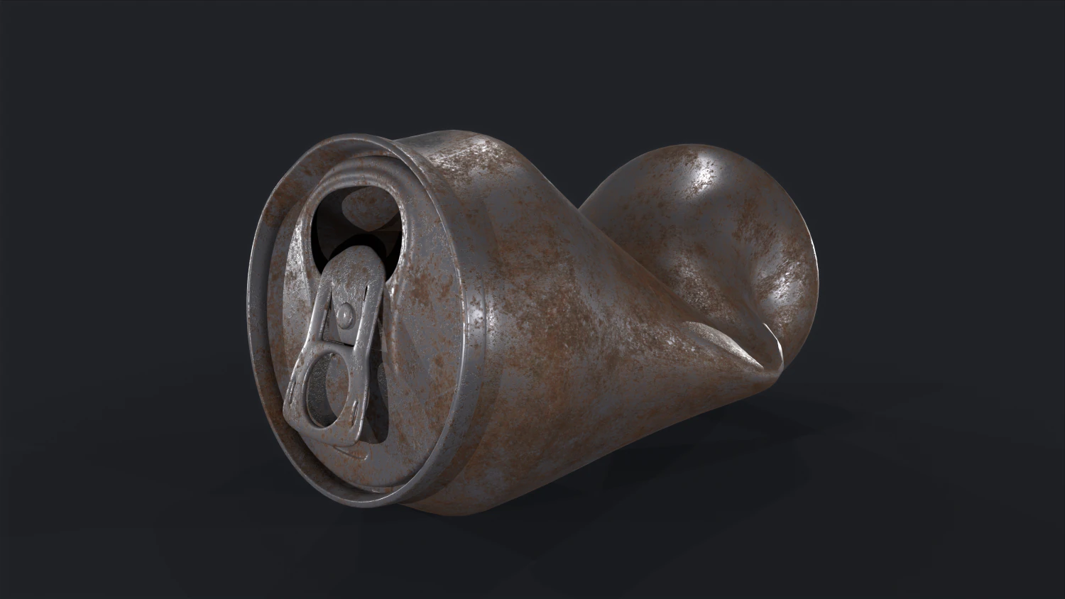 Tincan Crushed 3D Model .c4d .max .obj .3ds .fbx .stl .blend 