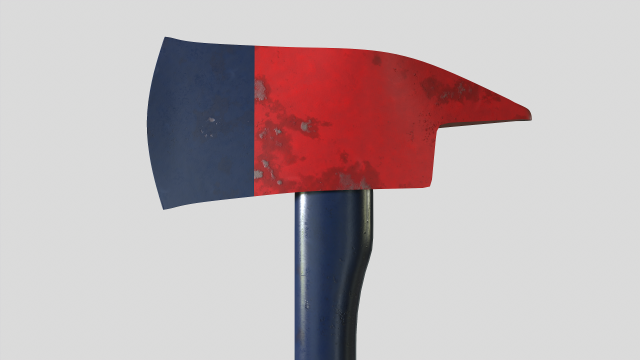 Fire Axe 3D Model .c4d .max .obj .3ds .fbx .stl .blend