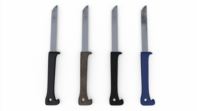 Fruit Knife 3D Model .c4d .max .obj .3ds .fbx .stl .blend 