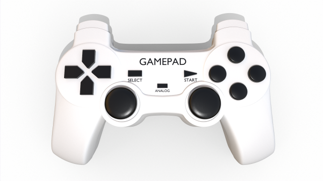 Gamepad Model 3D .c4d .max .obj .3ds .fbx .stl .blend 