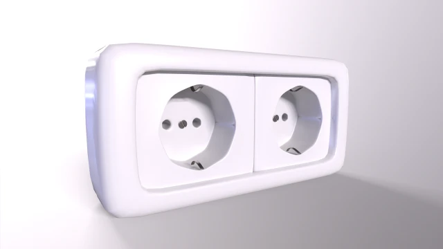 Electrical Socket 3D Model .c4d .max .obj .3ds .fbx .stl .blend