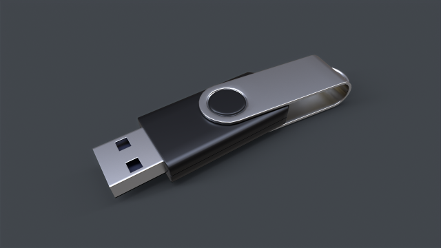 Usb Flash Drive 3D Model .c4d .max .obj .3ds .fbx .stl .blend 