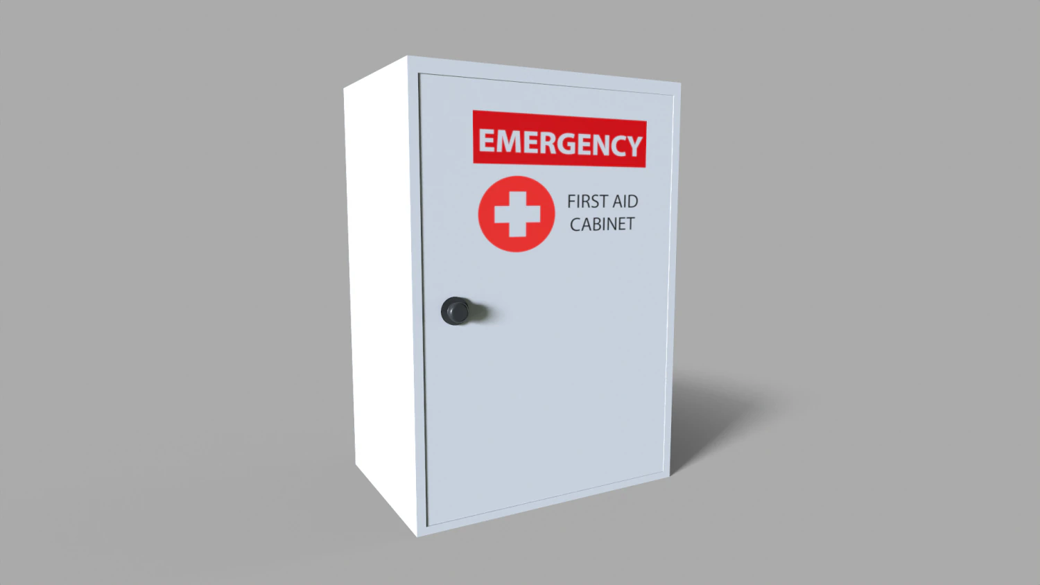 First Aid Cabinet 3D Model .c4d .max .obj .3ds .fbx .stl .blend 