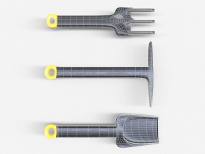 3 Piece Garden Set 3D Model