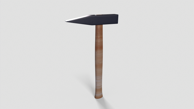 Steel hammer 3D Модель .c4d .max .obj .3ds .fbx .stl .blend