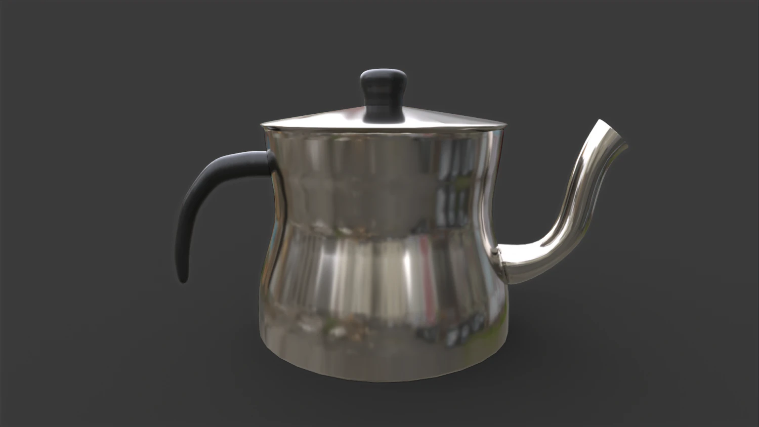 Steel teapot 3D Model .c4d .max .obj .3ds .fbx .stl .blend 