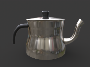 Steel teapot 3D मॉडल