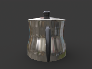 Steel teapot 3Dモデル