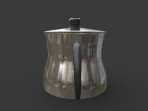 Steel teapot 3D Model