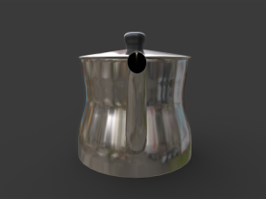 Steel teapot 3Dモデル