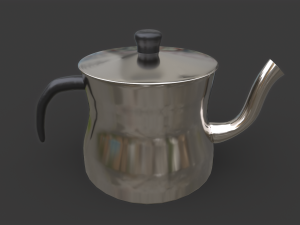Steel teapot 3Dモデル