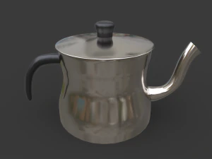 Steel teapot 3D Model