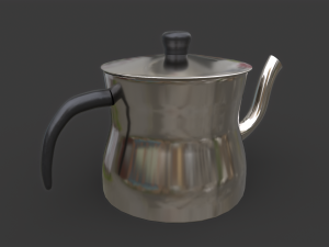Steel teapot 3Dモデル