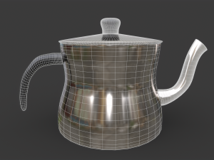 Steel teapot 3Dモデル
