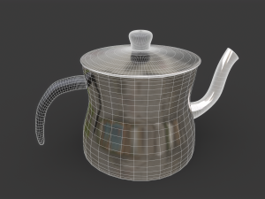 Steel teapot 3Dモデル