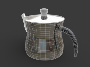 Steel teapot 3Dモデル