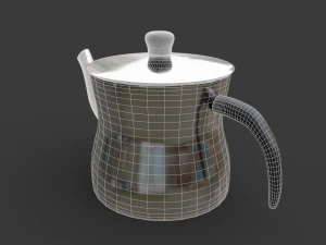 Steel teapot 3D Model