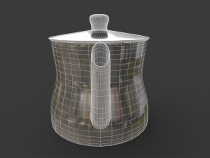Steel teapot 3Dモデル