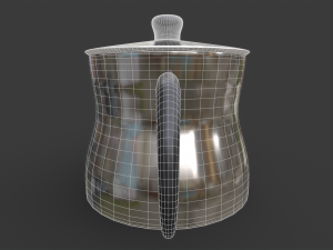 Steel teapot 3Dモデル