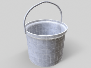 Old Paint Bucket - Game Ready 3D Model
