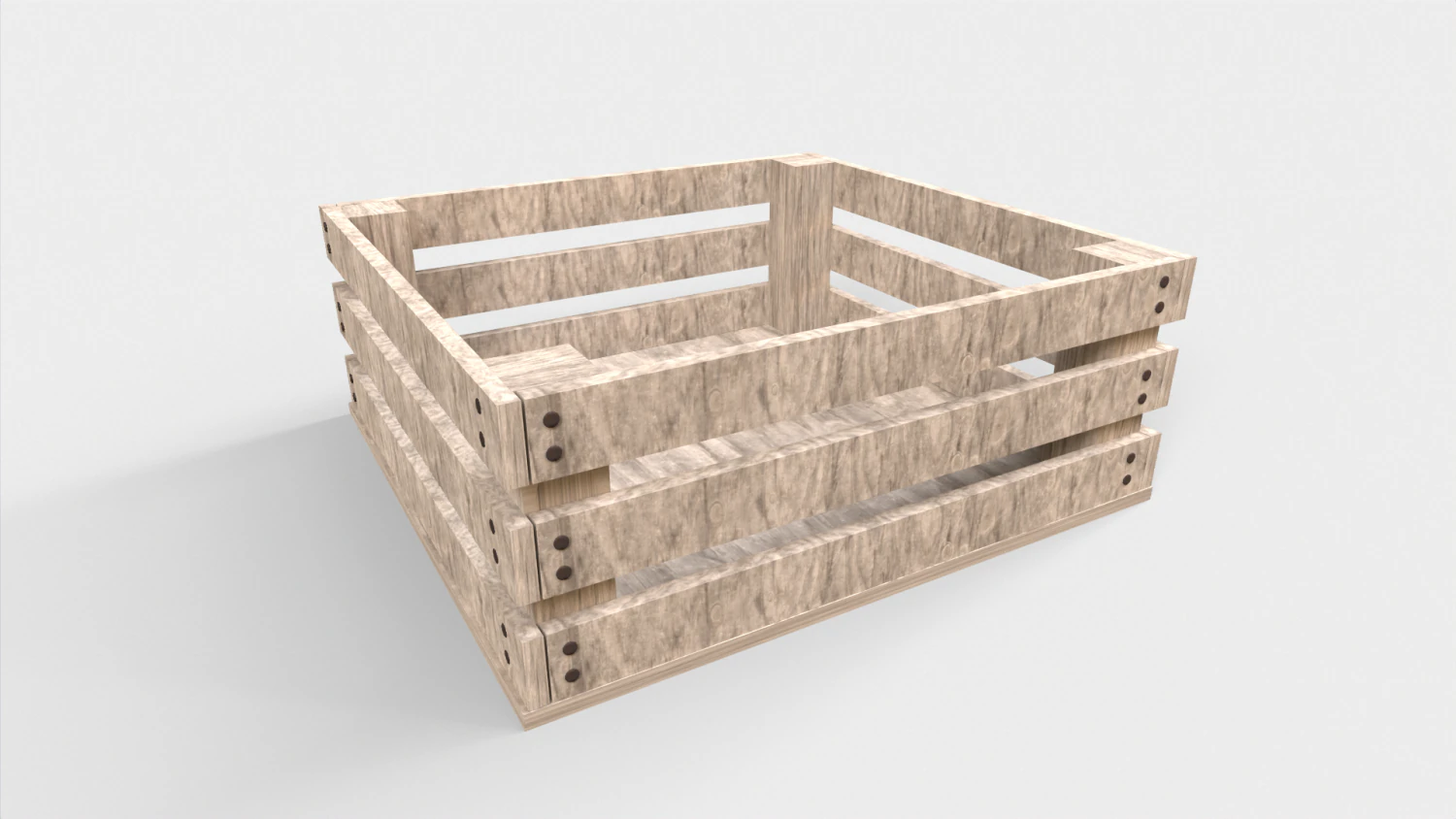 Wooden pallet crate 3D Model .c4d .max .obj .3ds .fbx .stl .blend 
