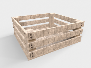 Wooden pallet crate Model 3D