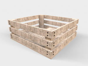 Wooden pallet crate 3D 模型