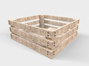 Wooden pallet crate 3D Model