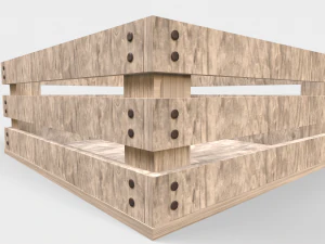 Wooden pallet crate 3D Model