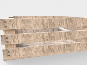 Wooden pallet crate 3D 模型