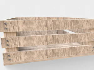 Wooden pallet crate 3D Model