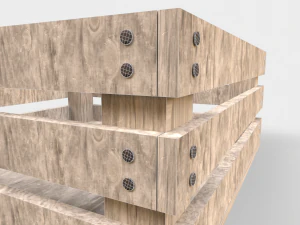 Wooden pallet crate 3D Model