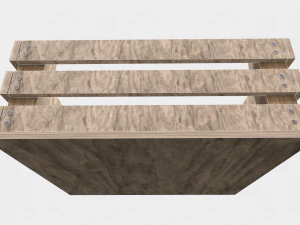 Wooden pallet crate 3D Model