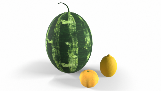 3 Fruit Pack 3D 模型 .c4d .max .obj .3ds .fbx .stl .blend 