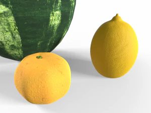 Confezione da 3 frutti Modello 3D