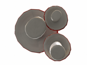 Red Mushrooms 3D Model