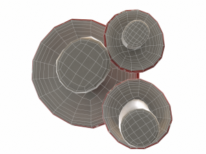 Red Mushrooms 3D Model