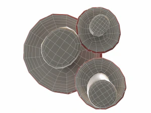 Red Mushrooms 3D Model
