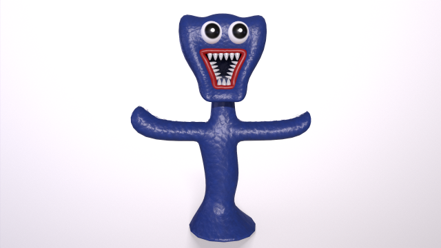 Huggy Wuggy Toy 3D Модель .c4d .max .obj .3ds .fbx .stl .blend 