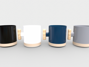 Ceramic Cappuccino Coffee Mug 3D Model